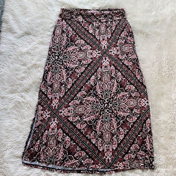 Charlotte Russe Boho Aztec Skirt With Side Slits Size 2X - Picture 1 of 5